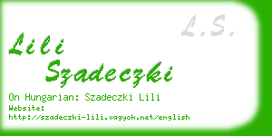 lili szadeczki business card